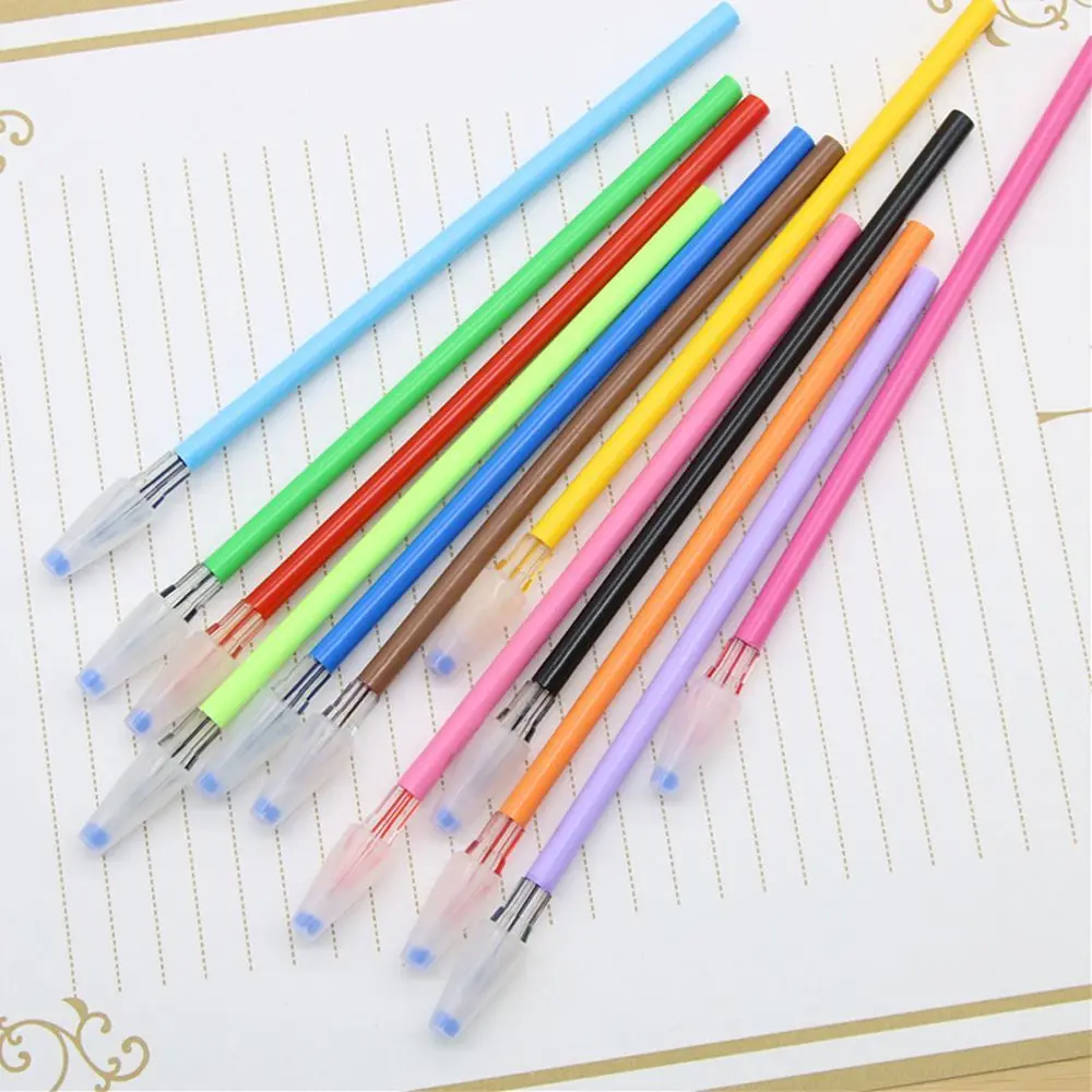 Fresh Color Gel Pen Refill Diamond Head Core 0.38mm School Stationery Cartridge Pen Refills 12 Pcs Gel Pen Neutral Pen Refill