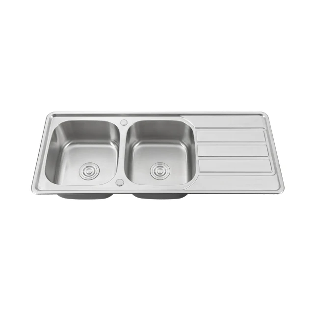 Sink Kitchen Stainless Steel 1200x500mm Double Sinks 304 Kitchen Double Bowl Sink