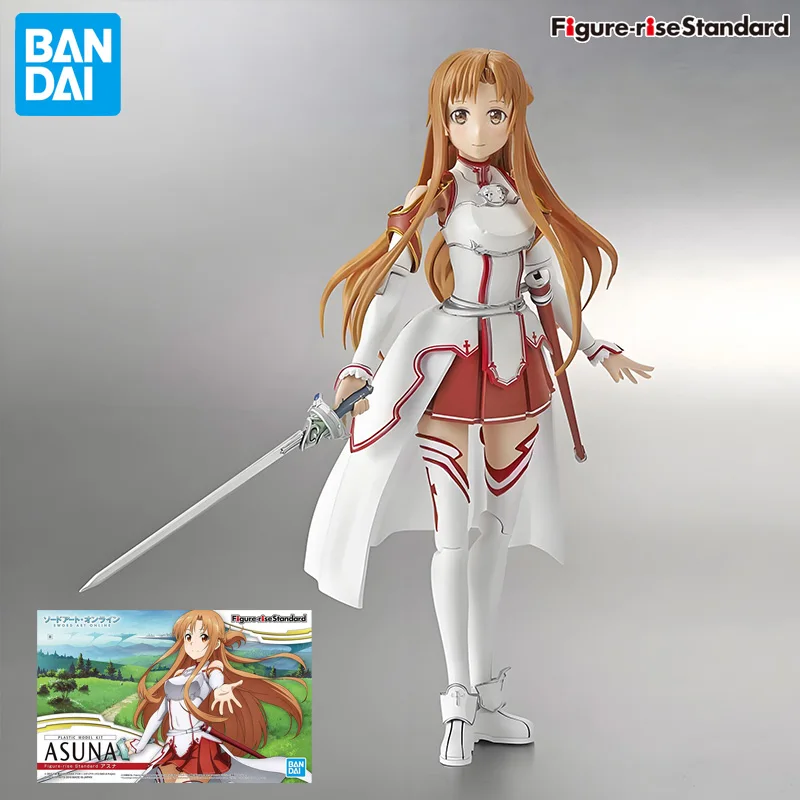 bandai-original-figure-rise-series-asuna-anime-action-figure-assembly-decorazione-del-desktop-ornamento-modello-giocattoli-modello-da-collezione