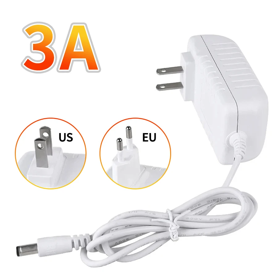 Adapter do zasilacza EU/moc US transformator LED sterownik AC 100V-240V do DC 12V 24V 1A 2A 3A uniwersalny konwerter ładowarka do taśmy LED