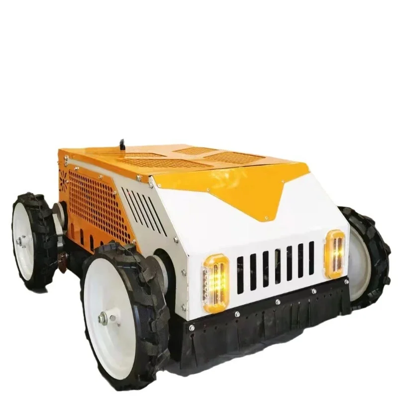 

20In four-wheel drive four-stroke electric lawn mower oil-electric hybrid robot remote control lawn mower