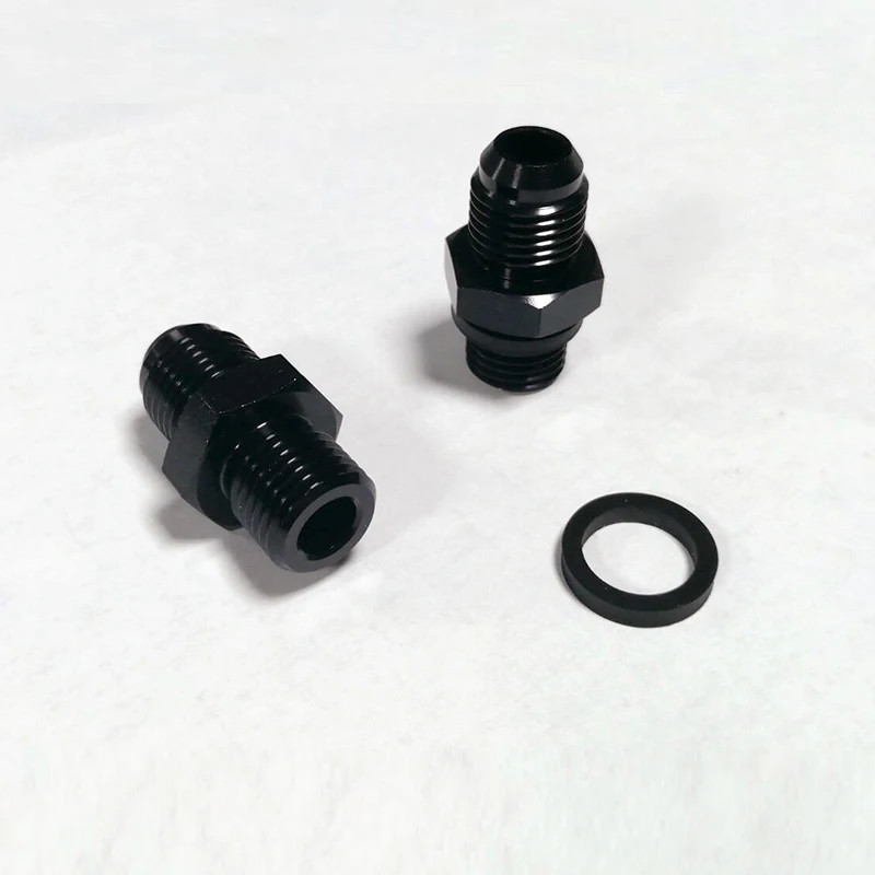 

2PCS 6AN To 1/4NPS Flare Union Adapter TH350 Aluminum Oil Cooler Adapter Connector Fittings 350 400 4L60E