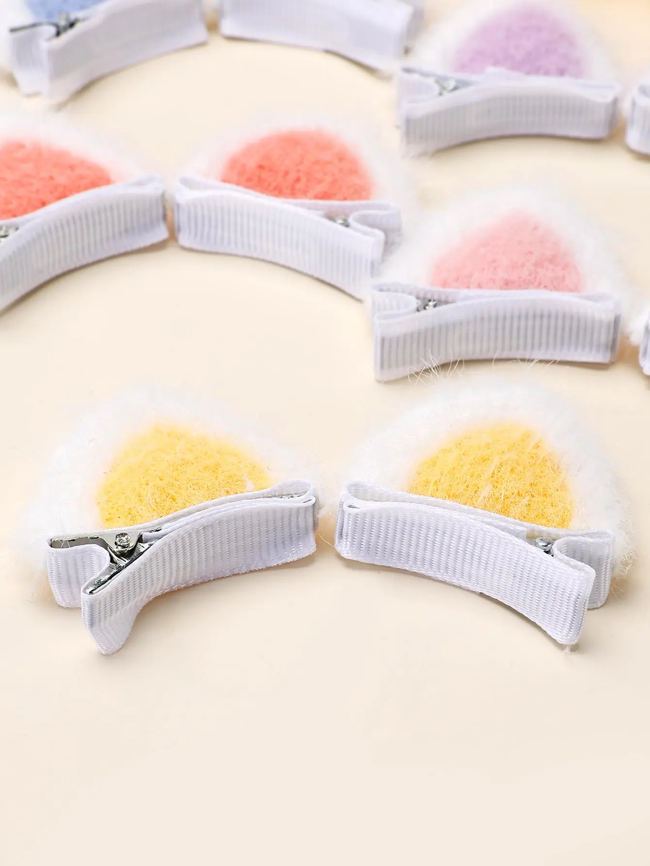 10pcs Furry Cat Ear Hair Clips for Girls Toddler Girls Headwear Wearing Party Decoration Kids Baby Hair Accessories