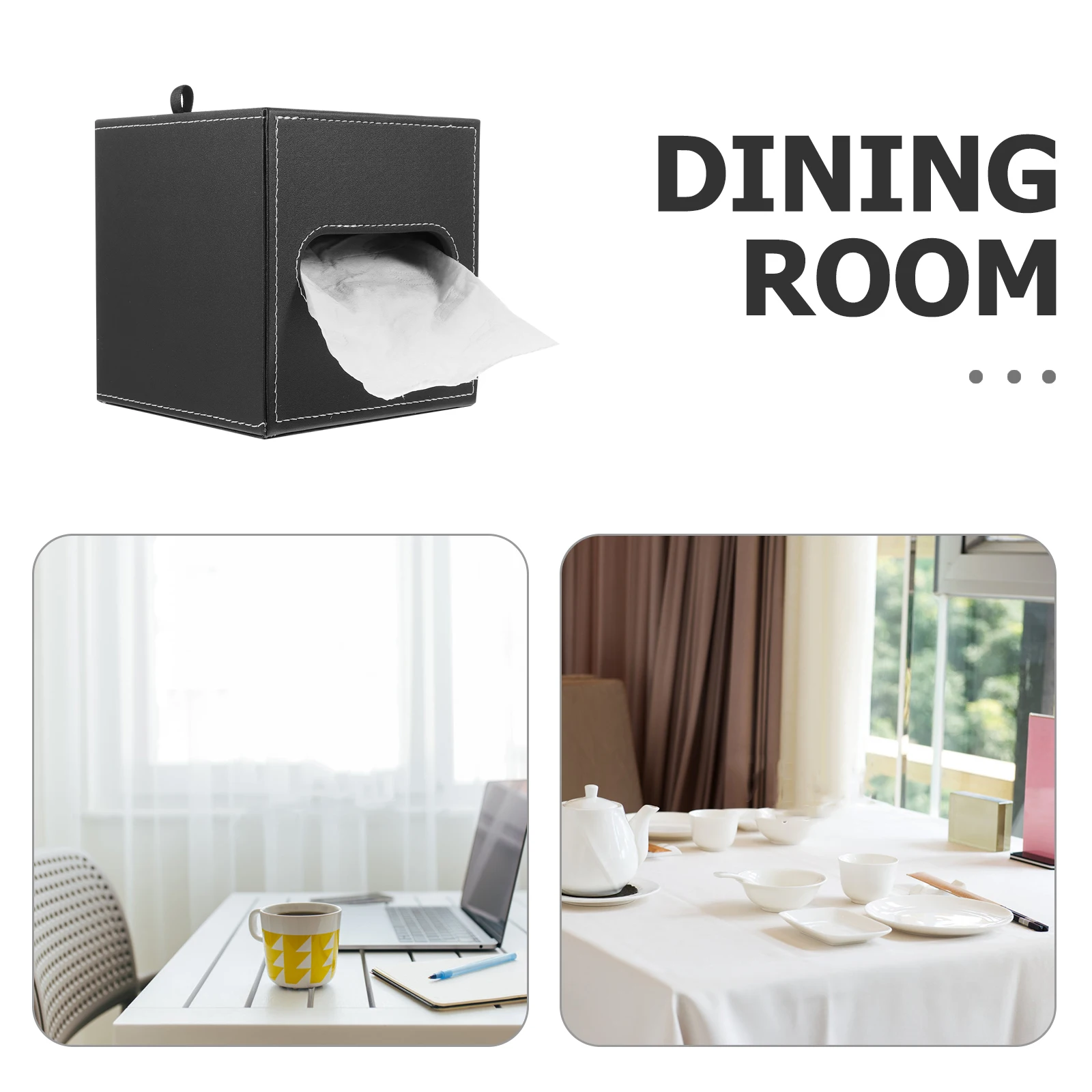 

Multifunctional Pu Tissue Box Cover Holder Bathroom Roll Paper Dispenser Organizer Compact Napkin Storage Case Household