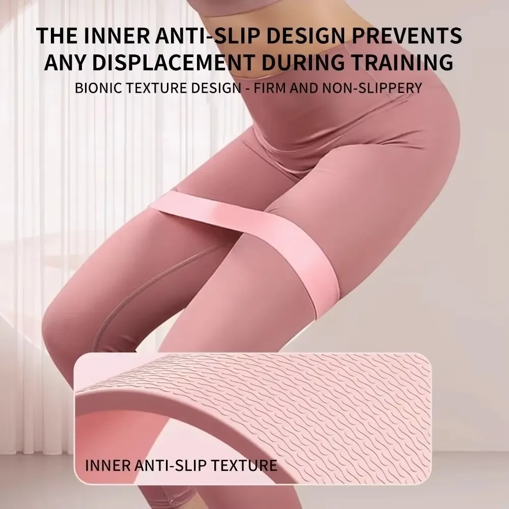 Anti-Slip Buttock Resistance Band Leg Hip Circle Expander 4 Resistance Levels Elastic Multi-Level Loops Stretching Silicone