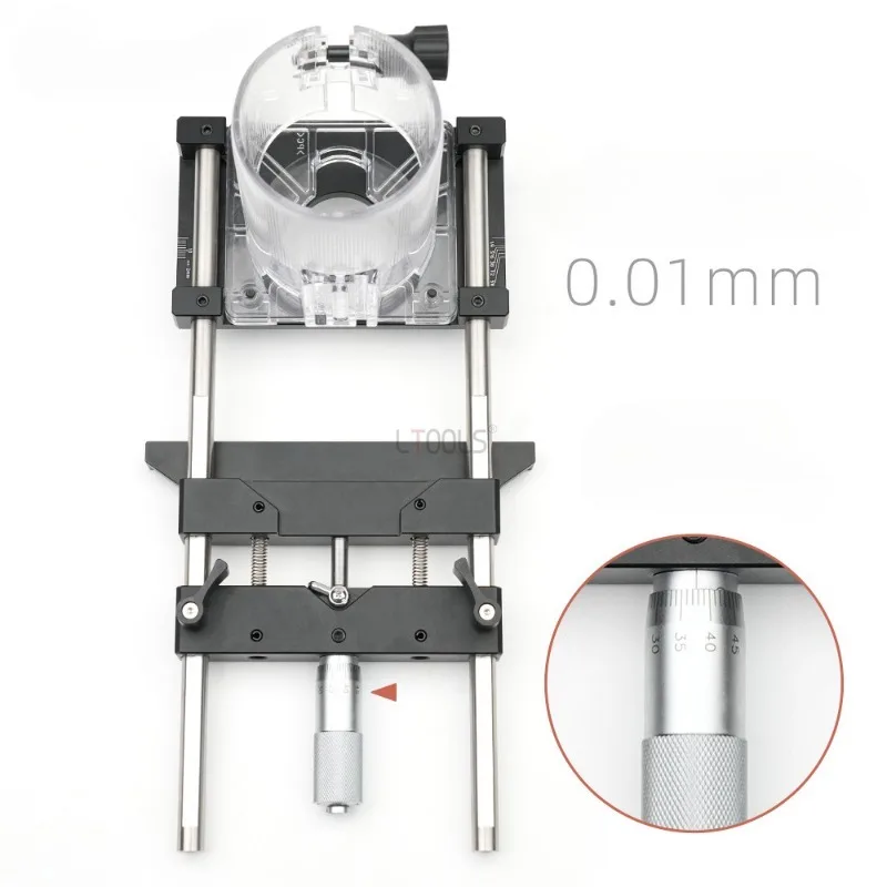 

Woodworking Trimming Machine for 65mm Trimmer Linear Guide Rail Aluminum Alloy Edge Trimming Guiding Rule Fine-tuning Slot Tools