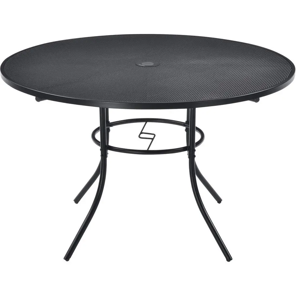 

29 High Round Outdoor Steel Mesh Cafe Table, 48 Diameter