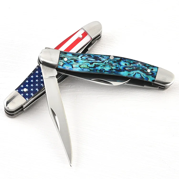 Mini 3‑in‑1 Folding Knife – Multipurpose Grafting & Pruning Tool, Acrylic Handle, 420J2 Stainless Steel Blade, Garden Edging