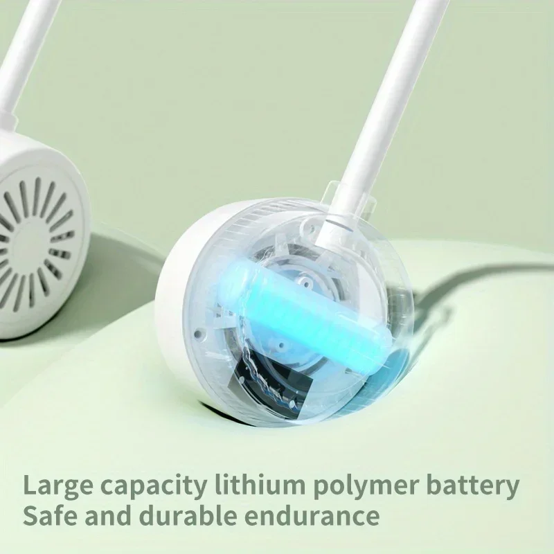 تصميم يمكن ارتداؤه بدون استخدام اليدين، مروحة رقبة محمولة بشحن USB مع تبديد قوي للحرارة، مناسبة للاستخدام الداخلي والخارجي