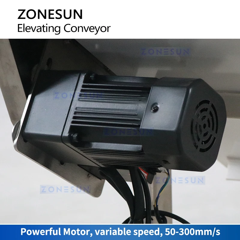 ZONESUN ZS-SLJ6 Food Grade PVC Incline Belt Conveyor Automatic Elevator Hoist for Industrial Packing Machine Customized Angle