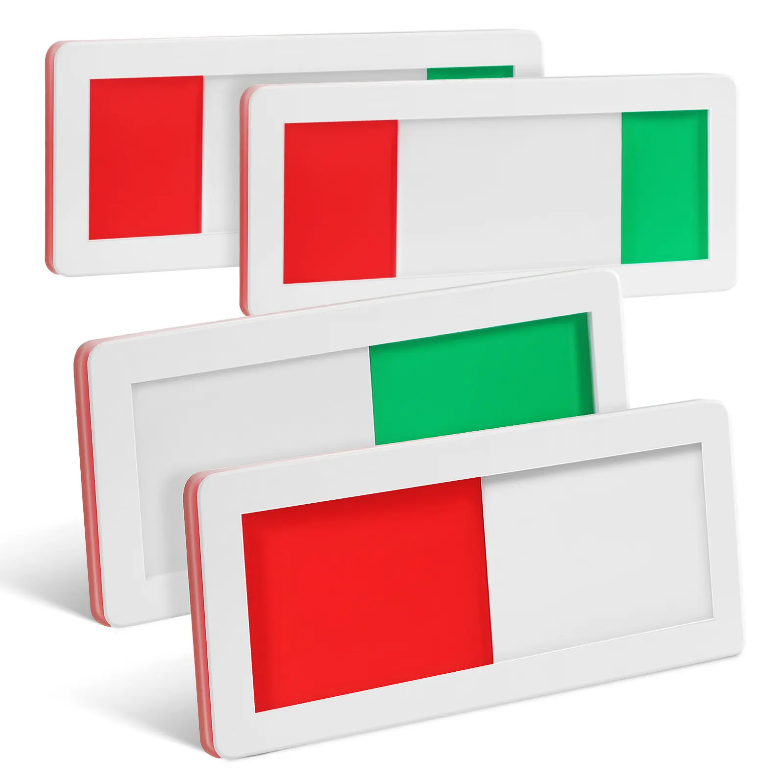 4Pcs Acrylic Door Sign Set Slide Toggle Vacant Occupied Indicator for Office Bathroom Meeting Room Privacy Status Display