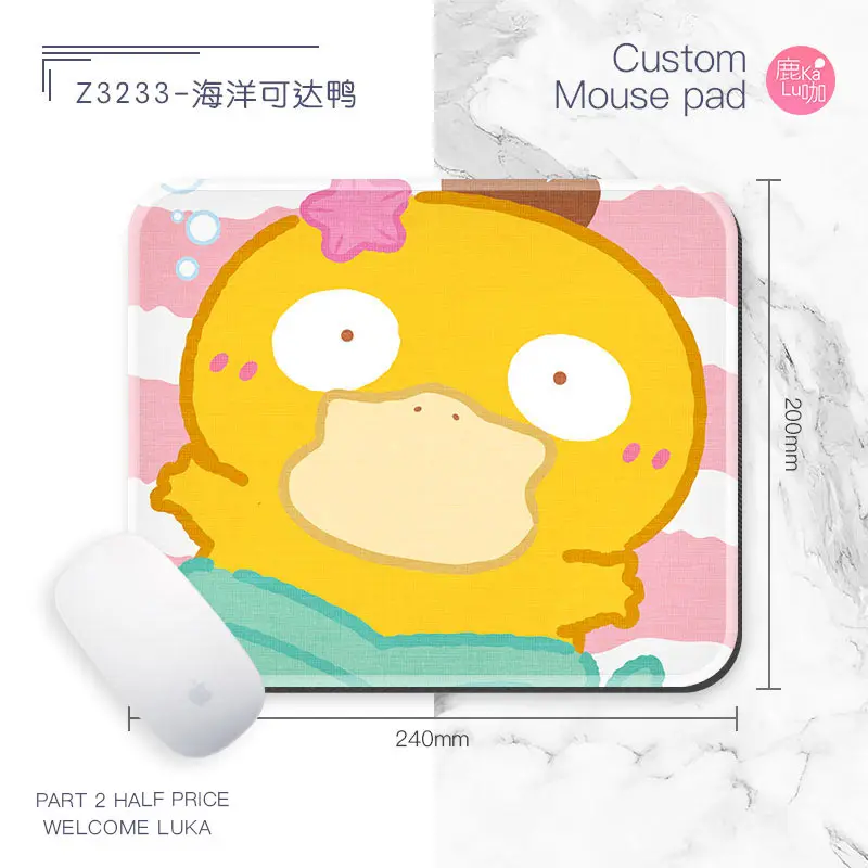 

Аниме-мерч: коврик для мыши с персонажами Покемон (Пикачу, Генгар, Псайдак), милый мягкий коврик для стола, игровой коврик для офиса, подарок