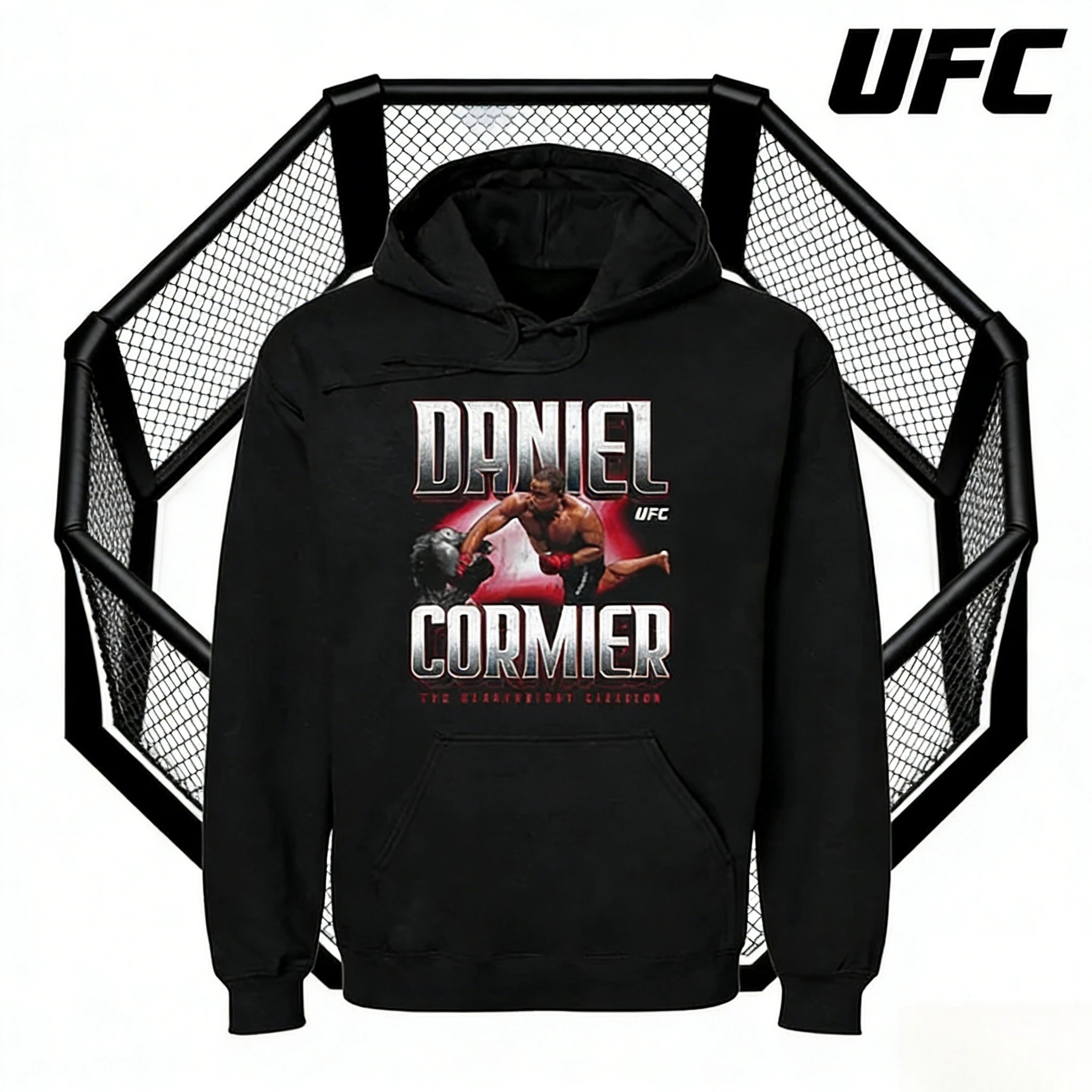

UFC Daniel Cormier Theme 2025-26, осенне-зимняя свободная повседневная толстовка из 100% хлопка с принтом, подходит для мужчин и женщин