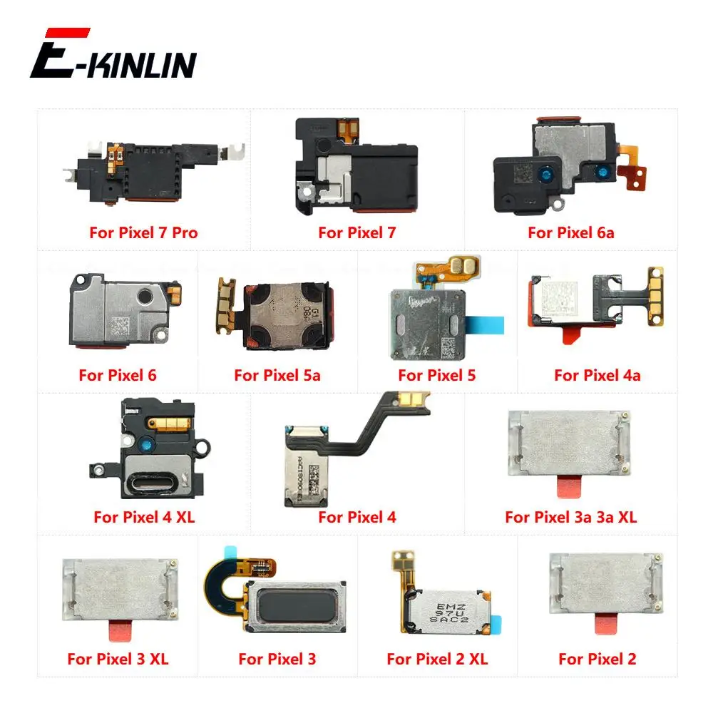 Top Ear Speaker Receiver Earpieces Flex Cable For Google Pixel 6 7 Pro 2 3 3a 4 4a XL 5 5a 6a 5G Replace Parts