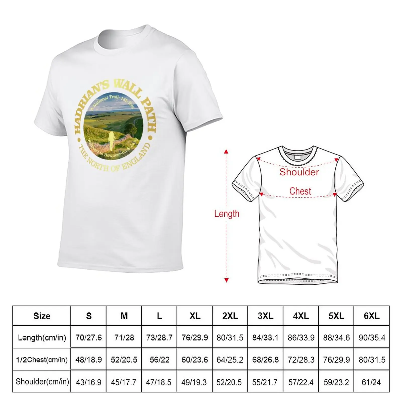 Hadrian's Wall Path (OBP) T-Shirt Blouse Aesthetic clothing kawaii clothes T-shirt men