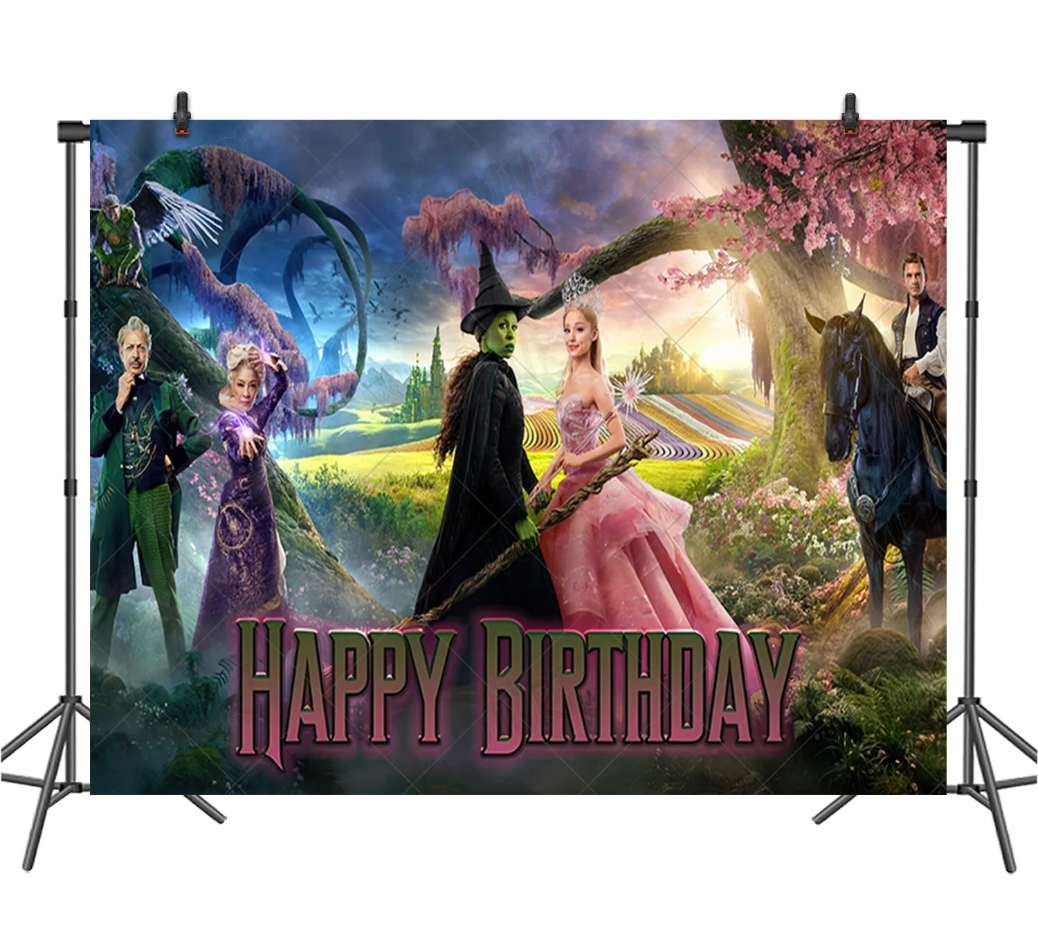 

Disney Wicked Backdrop Kids Birthday Baby Shower Background Cartoon Toy Doll Banner Photography Decoration Props