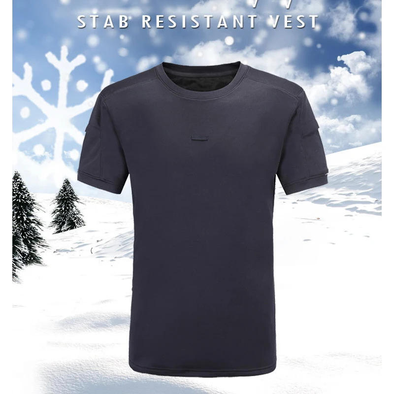 Stab-resistant Cool Tactical police Cut-resistant Self-defense Clothing Thin Breathable Soft Hidden Anti-stab Short Sleeve Shirt