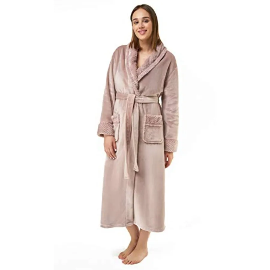 

Turquaz Oversize Premium Luxury Ultra Soft Warm Robes for Women Plush Fleece Bathrobe for Women with and Spacious Pockets