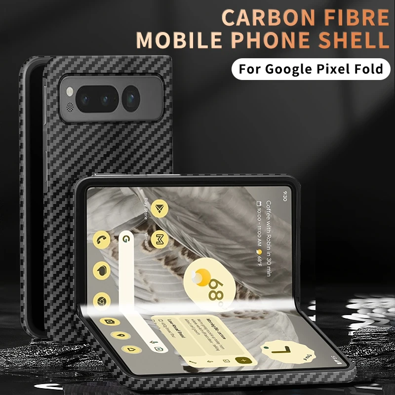 

Ultra-thin Carbon Fiber Texture Phone Case For Google Pixel9 Pixel 9 Pro Fold Fold2 5G Hard PC Shockproof Protection Back Cover