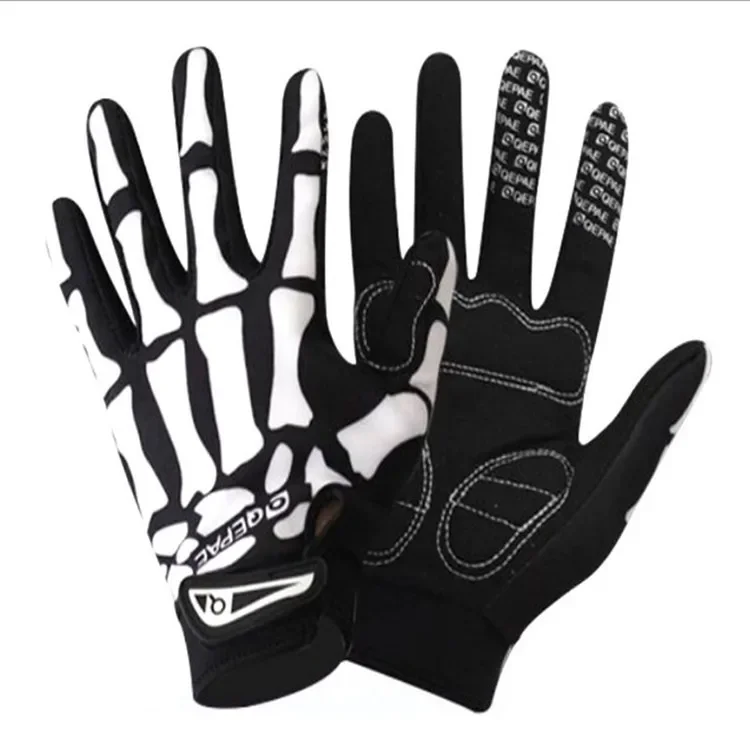 

Qepae Chipper Skull Design Cycling Gloves - Warm Full Finger Anti-Slip for Outdoor Sports & Riding