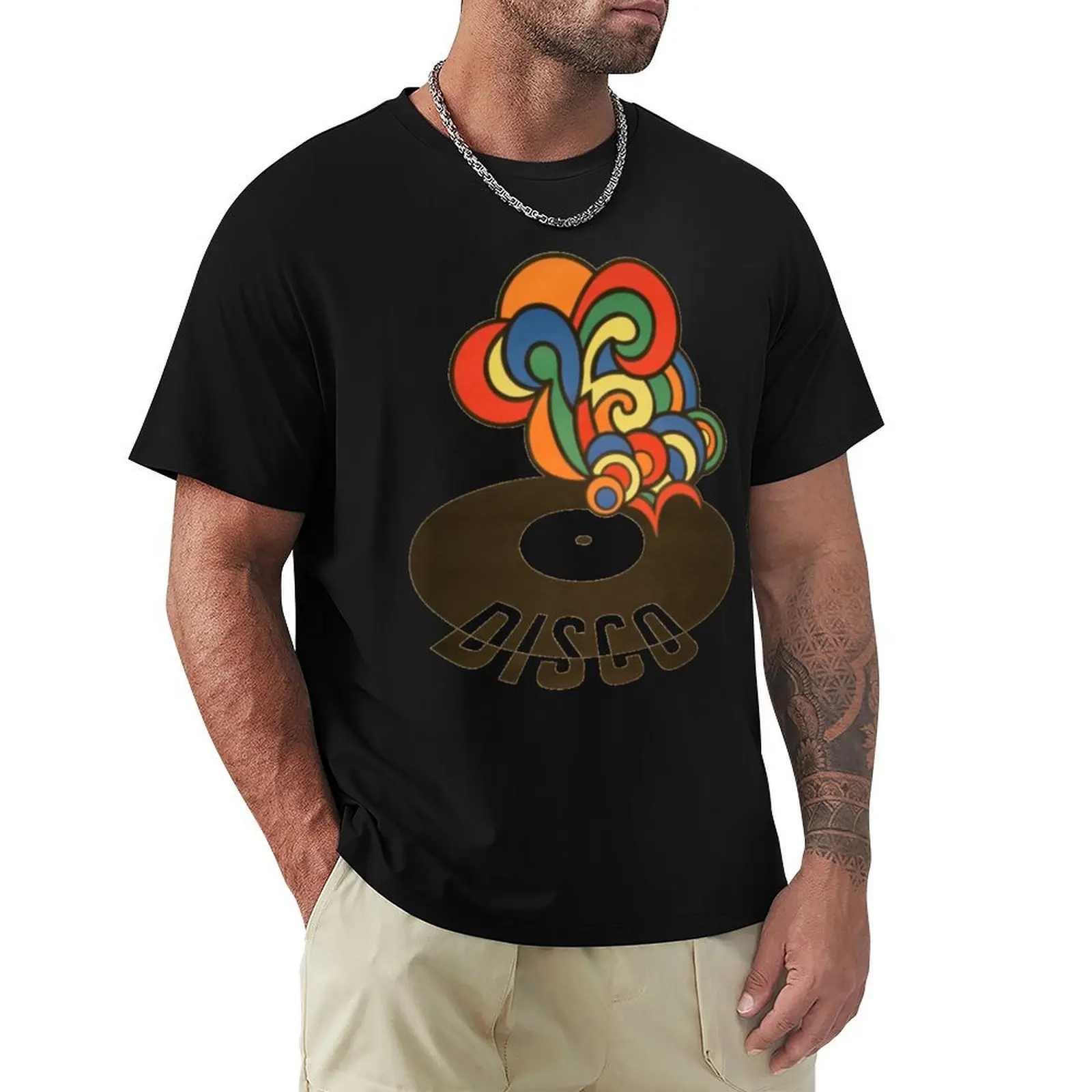 

disco T-Shirt summer tops oversized t shirt graphic shirts mens cotton t shirts