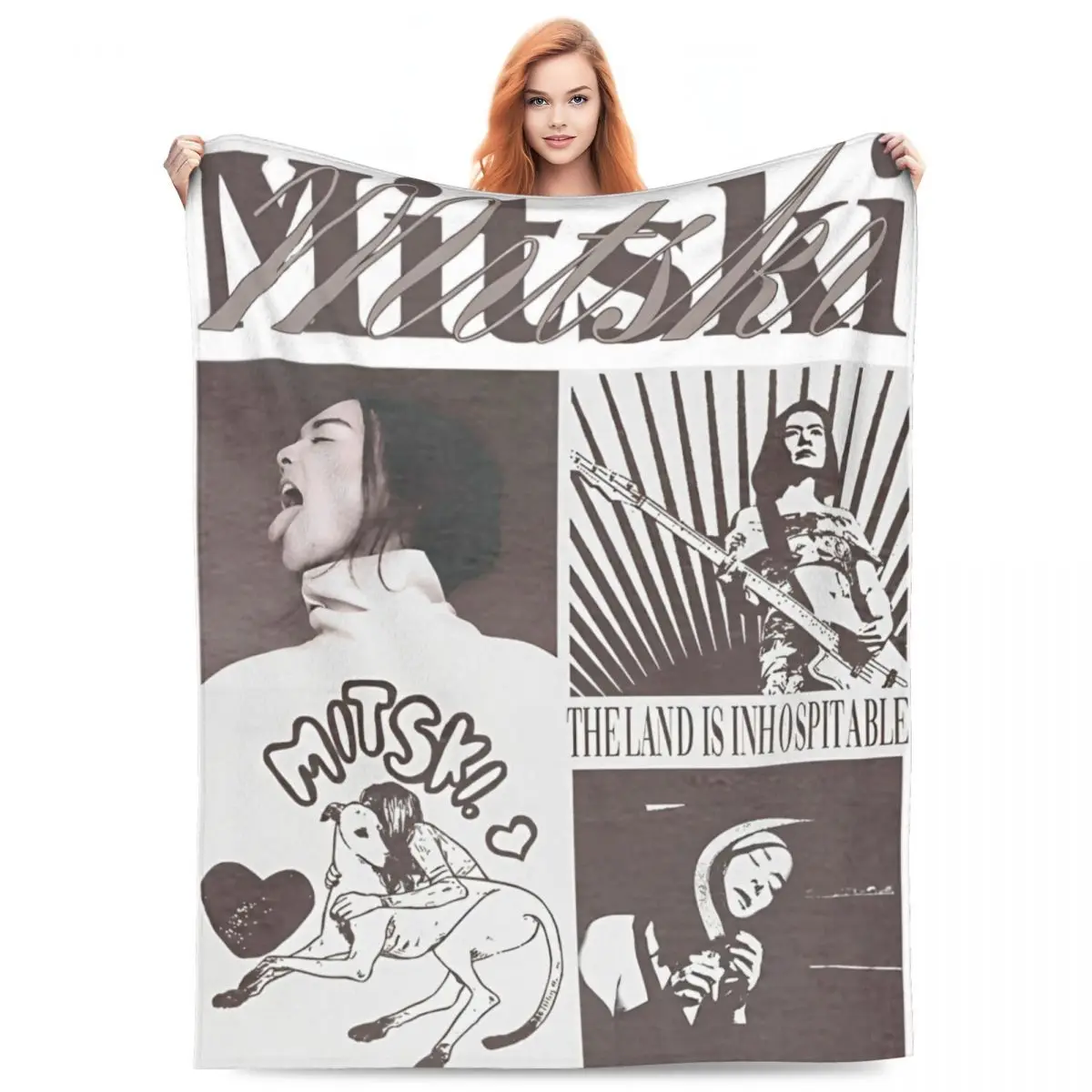 Mitski Singer 2024 New Tour Blanket Fleece Textile Decor Folk Rock Relax Soft Throw Blanket for Sofa Car Plush Thin Quilt