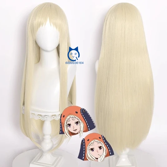

Yomozuki Runa Hot Sale Cosplay 80cm Long Straight Pale Gold Wig Anime Kakeguruii Heat Resistant Synthetic Hair Party Comic Con
