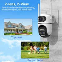 8MP 4K HD Wifi PTZ Camera ICsee APP Dual Lens Dual Screens Video Surveillance IP Camera Ai Tracking Outdoor Home Security CCTV 2