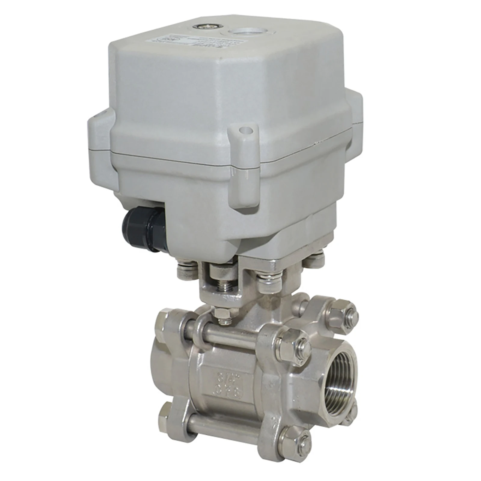 

1/2"-1" 2 Way DC24V Electric Ball Valve,DN15-DN25 three-piec Stainless steel Motorized Ball Valve,With Manual Function