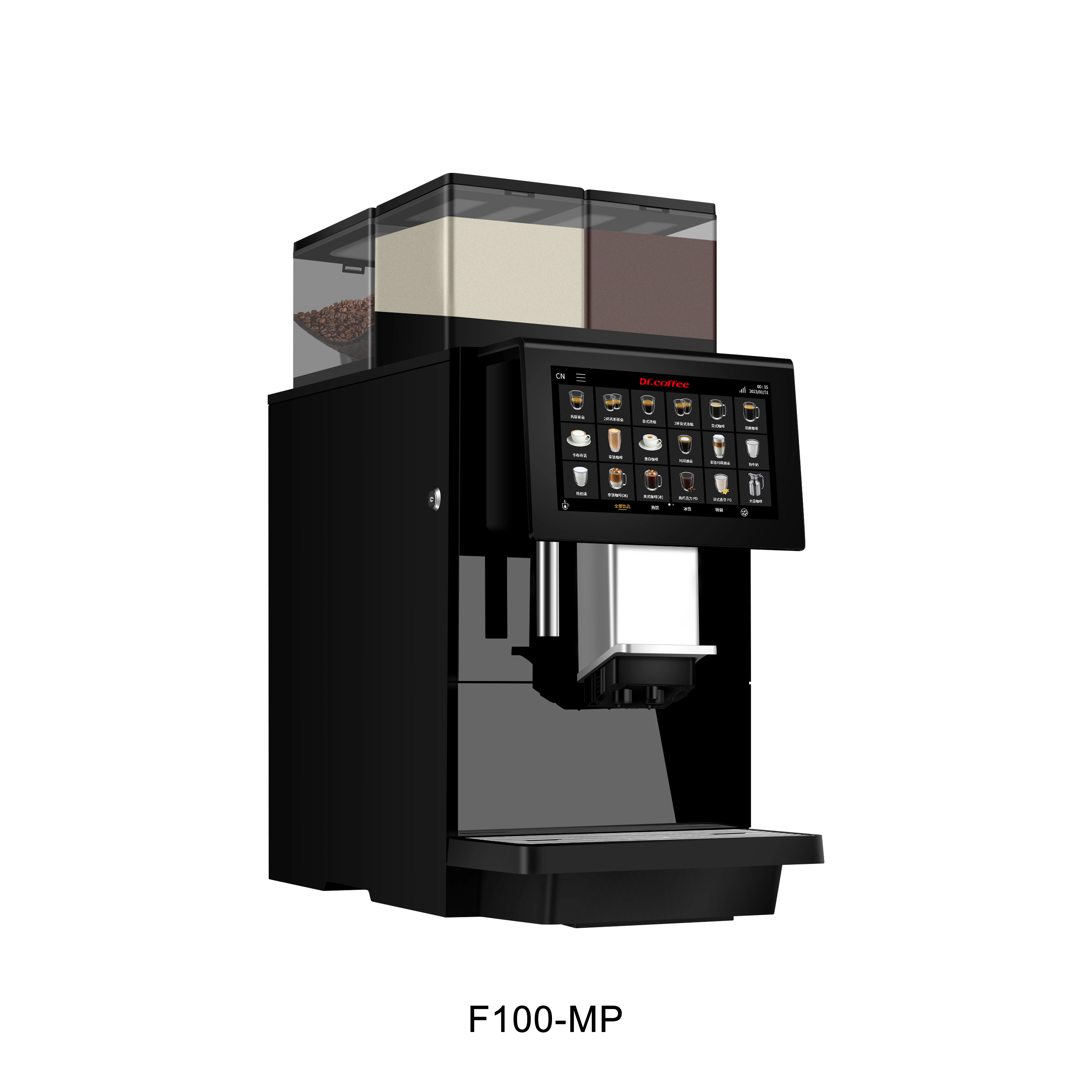 Dr.coffee F100-MP Commercial Automatic Coffee Machine Professional Espresso Coffee  With Powder For Business