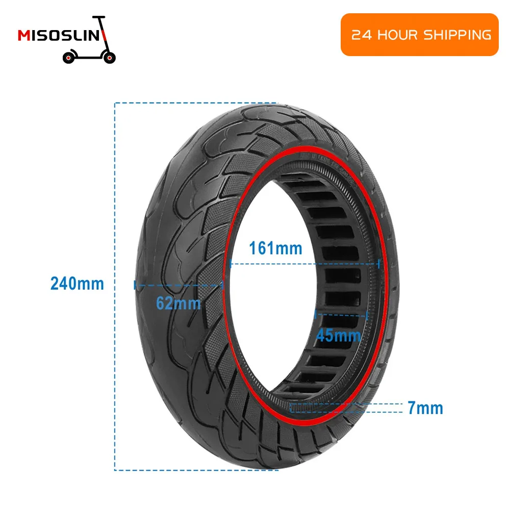 

60/70-6.5 Tubeless Solid Tire For Ninebot Max G30 E-Scooter 10Inch Hollow Honeycomb Tyre Front Rear Wheels Replacement Parts