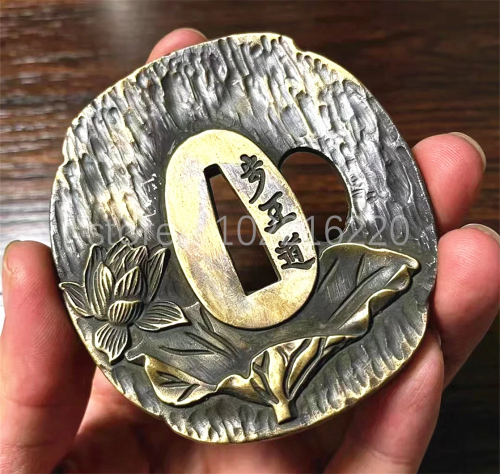 Unique Copper Tsuba Brass Handguard Guard For Japan Real Japanese Samurai Katana Sword Fittings Parts