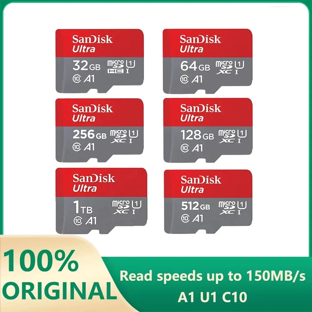 SanDisk siêu Micro SD 128GB 32GB 64GB 256GB 400GB 512GB 1TB Micro SD Thẻ SD/TF Flash Thẻ nhớ thẻ 128GB MicroSD cho điện thoại