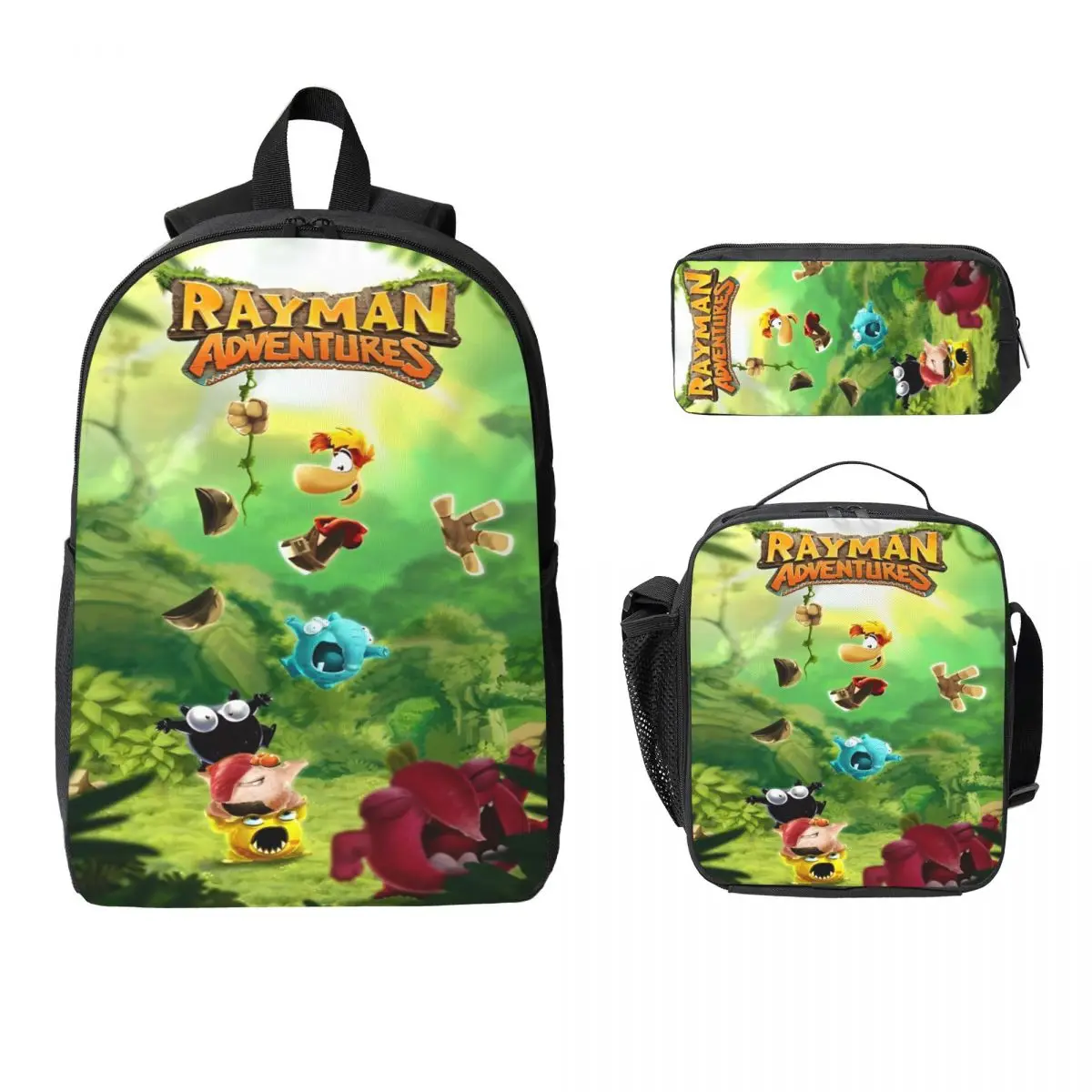

3 шт., набор рюкзаков Raymans Legend Merch для детей, сумки для ручек, наборы сумок для книг с коробкой для завтрака для школьников, рюкзак
