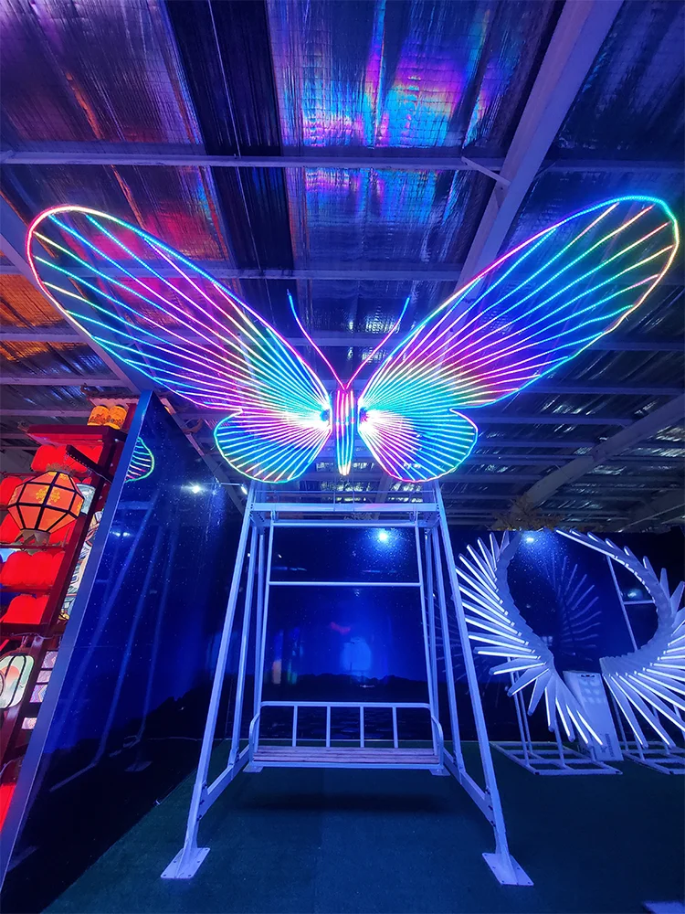 Interactive Light-Emitting Butterfly Swing Dynamic Swing Large Swing Led Colorful Light