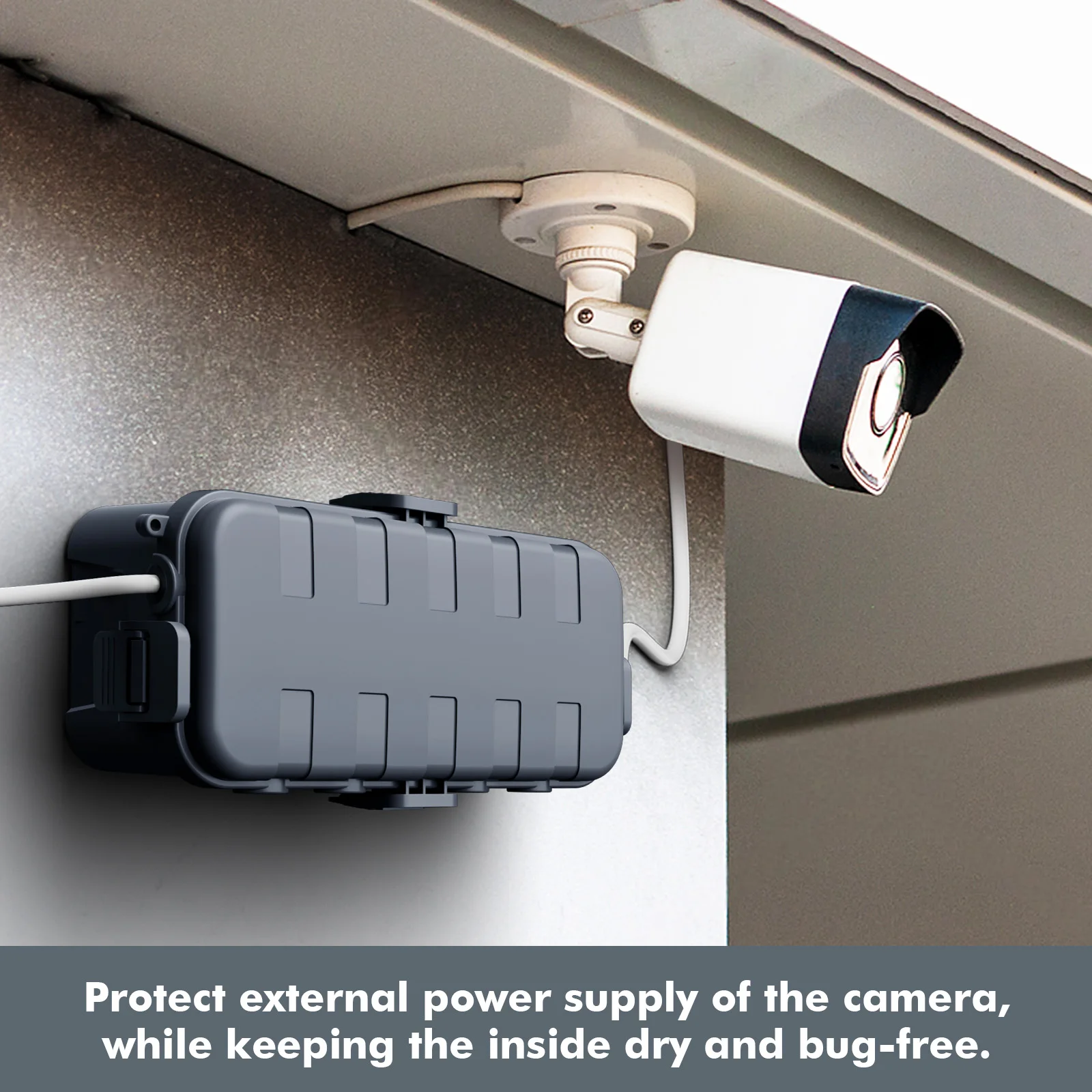Outdoor Electrical Box Waterproof Extension Cord Cover with 6 Cable Entry Ports Weatherproof Connection Box for Power Strip Plug - view 2