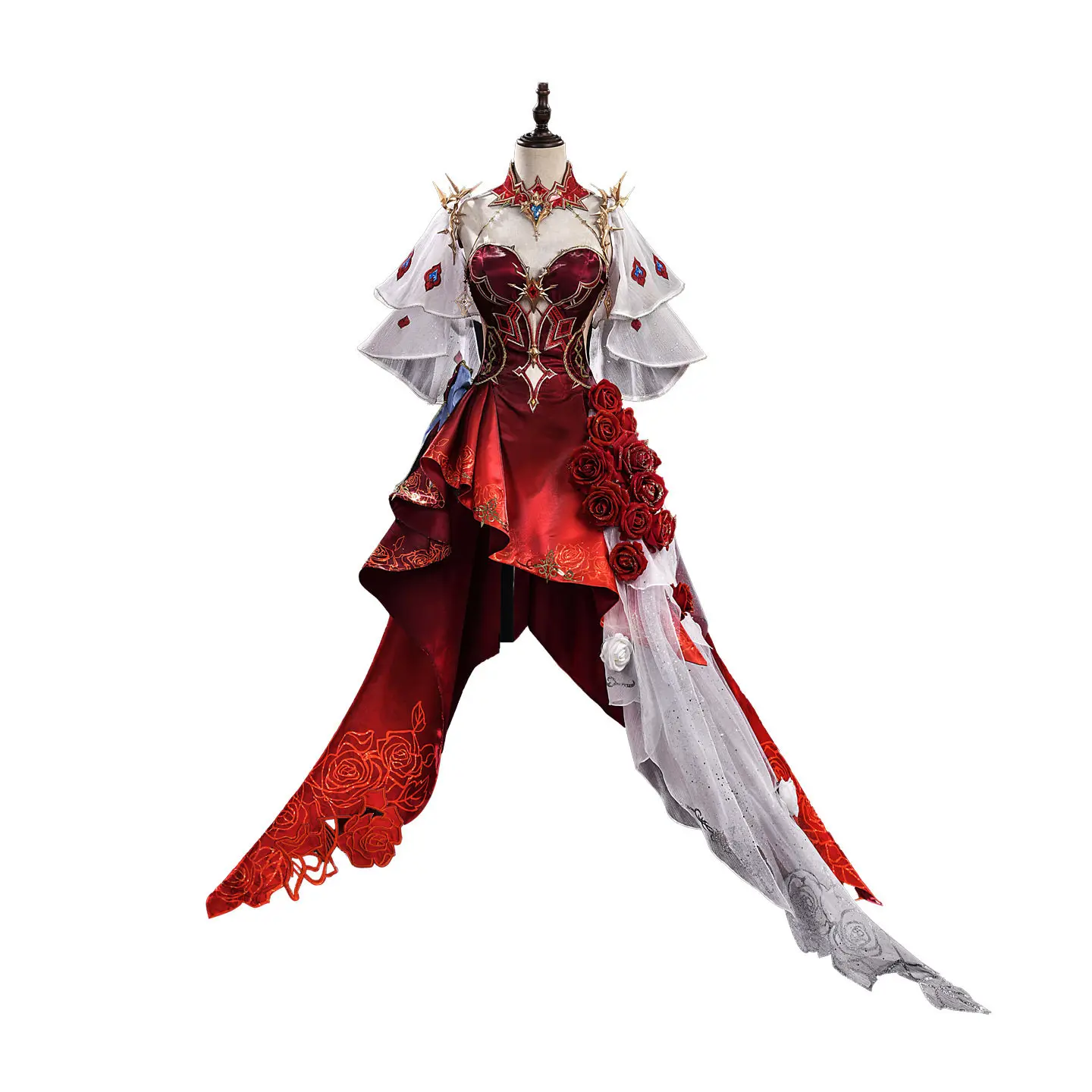 

Naraka Bladepoint Ning Hongye Magic Wonderland Cosplay Costume Full Set Red White Dress Cosplay Outfit for Women HCos