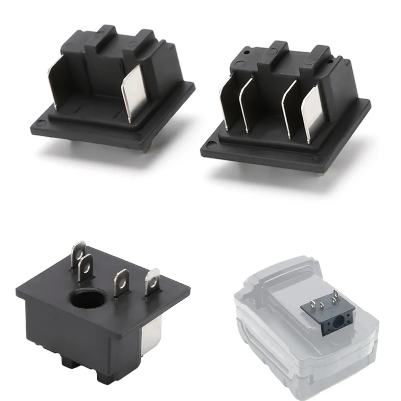 2/4Pin Battery Connector Replacement Terminal Block For Milwaukee 18V 48-11-1815 Lithium Battery Charger Adapter Accessories