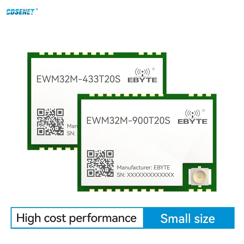 

2 шт. 433 470 868 915 МГц беспроводной модуль Lora мини-размера CDSENET EWM32M-XXXT20S 20 дБм, промышленный класс, для передачи данных на большие расстояния с низким энергопотреблением