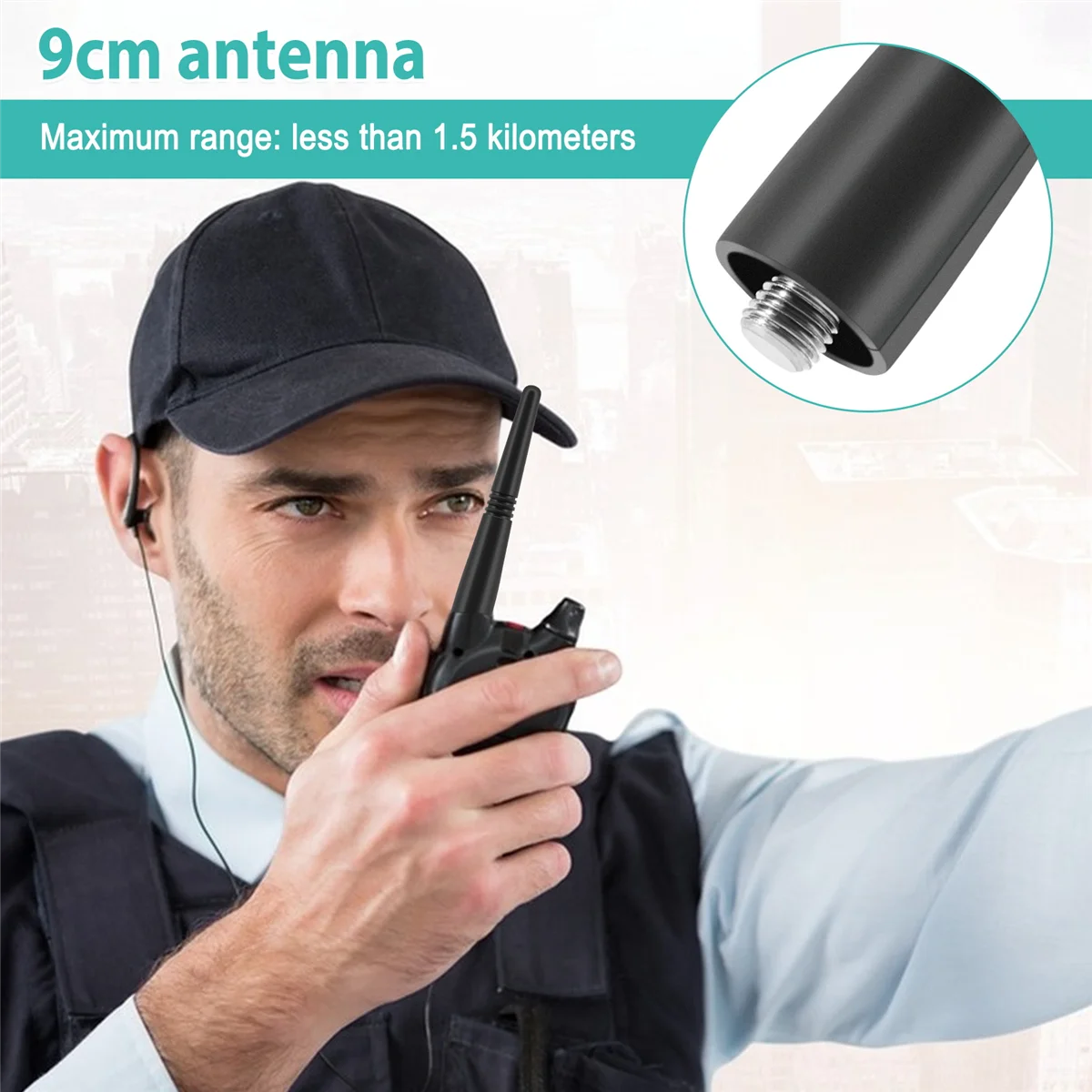 Antena curta PMAE4003 uhf de 9 cm de comprimento, faixa de 430-470 mhz para motorola gp328 gp340 gp328plus gp338plus gp344 gp380