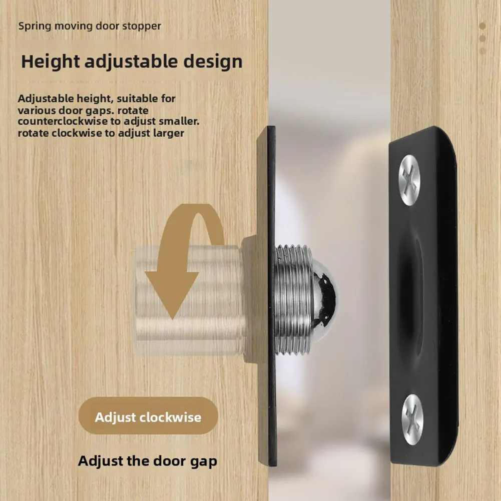 Adjustable Ball Door Catches Beads Lock Roller Ball Catch Spring Latches For Closet Internal Cupboard Bathroom Room Doors