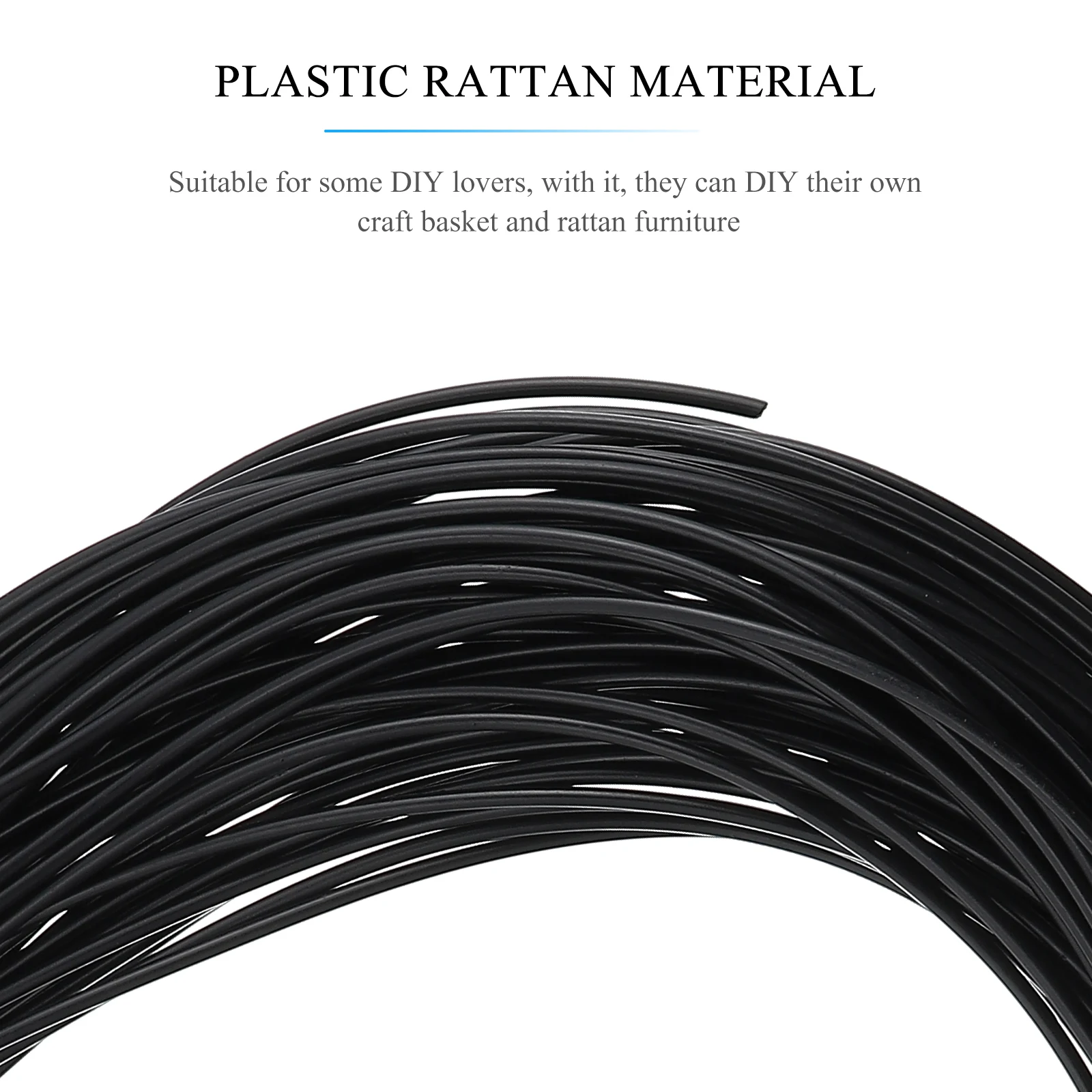 

Round Rattan Material 4mm Black Hollow DIY Furniture Repair Kit Plastic Weaving Supplies Wicker Repair Materials Garden Outdoor