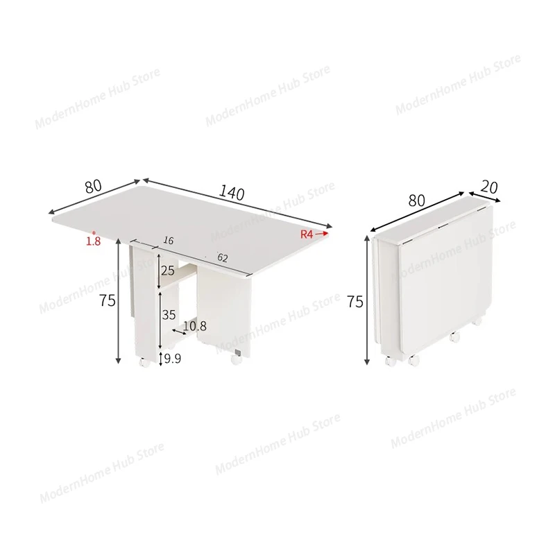 Mobile Foldable Dining Tables With Wheels Multifunctional Design Small Dining Tables Modern Nordic Столы Обеденные Furniture