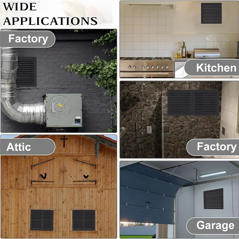 

【Подарок】Для домашнего гаража для дома, настенное отверстие с крышкой экрана, 2 шт., 10 x 10 дюймов, вентиляционные отверстия для чердака, вентиляционные отверстия, вентиляционные отверстия для геля