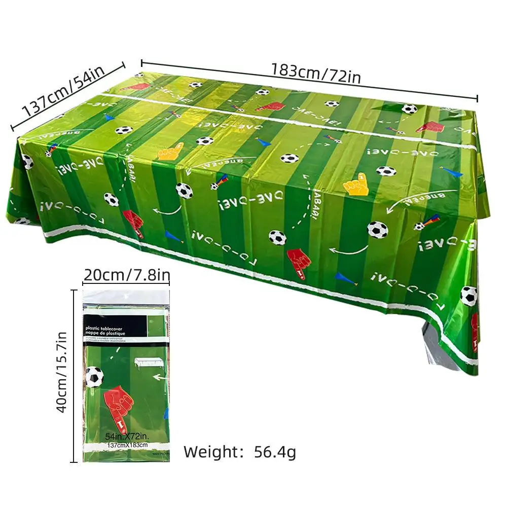 1pcs Creative Football Print Tablecloth Simple Home Party Decoration Disposable Soccer Theme Birthday Table Cloth