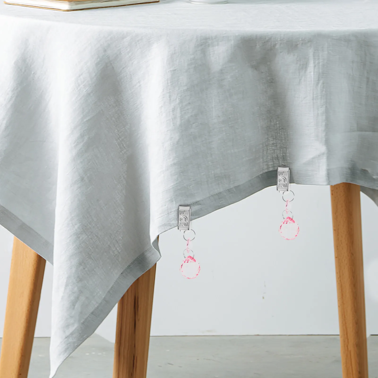 12Pcs Crystal Tablecloth Clip Weights Metal Pendant Stones Table Cover Holders Outdoor Picnic Garden Dining Tablecloth Weights