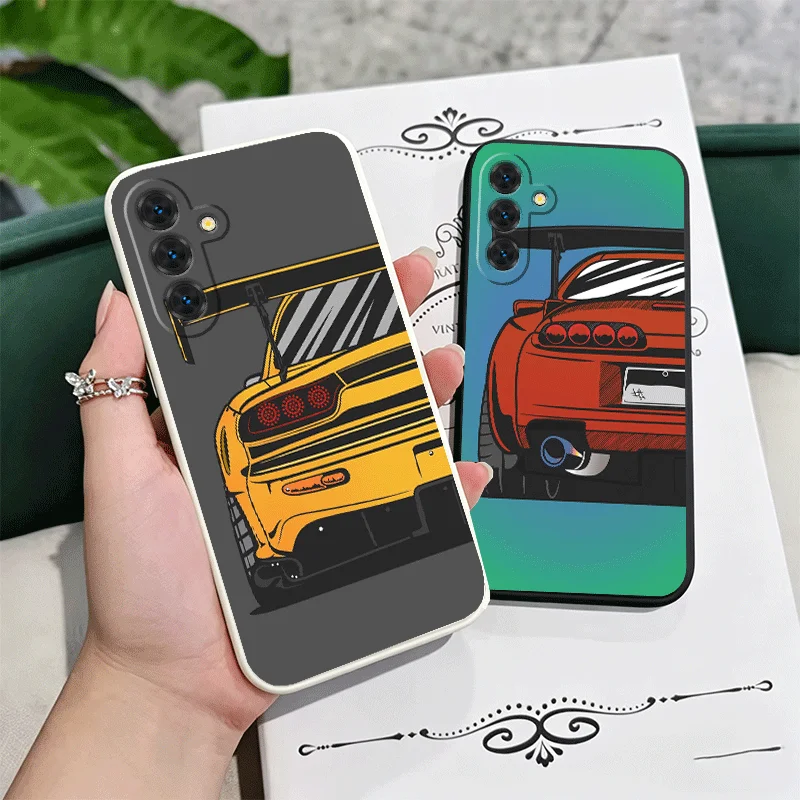 JDM Sports Cars Minimalist Design Soft Phone Case For Samsung A17 A16 A15 A14 A13 A57 A56 A55 A54 A53 A37 A26 A25 A24 A23 A36 A3