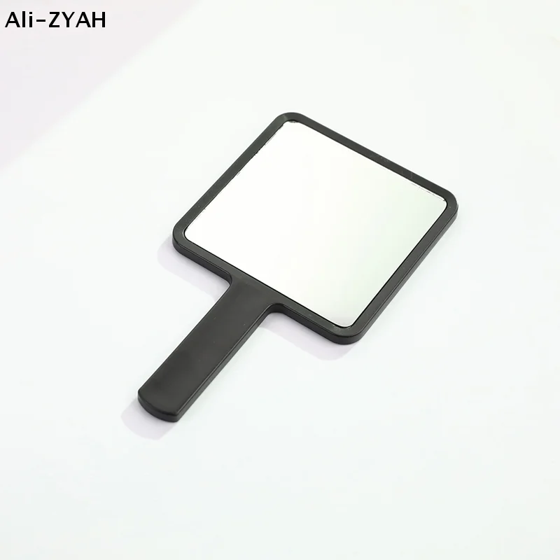 (YY)1Pc 2025 New Handle Mirror Square Makeup Mirror Handheld Vanity Mirror Hand Mirror Makeup