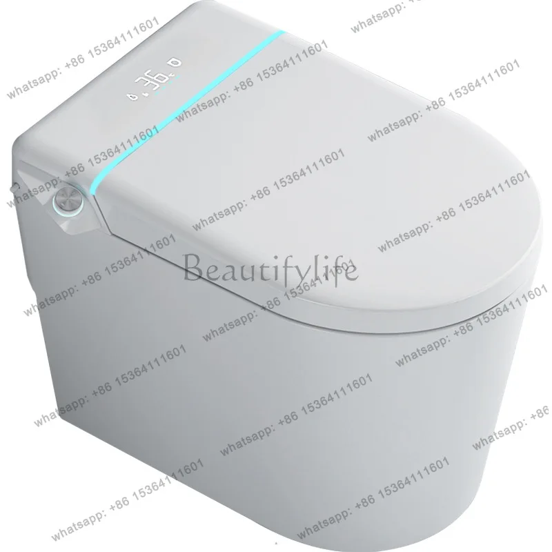 Smart toilet automatic flip without water pressure limit instant siphon type
