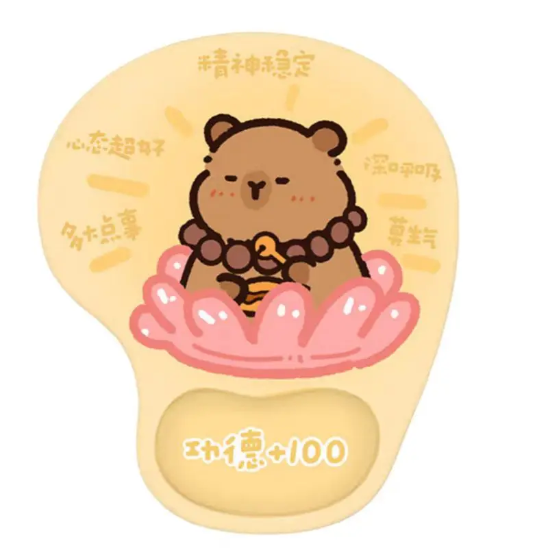 

Капибара коврик для мыши браслет для девочек мультфильм аниме офисная силиконовая подставка для рук милая мягкая подкладка каваи офисная подставка для рук подарок